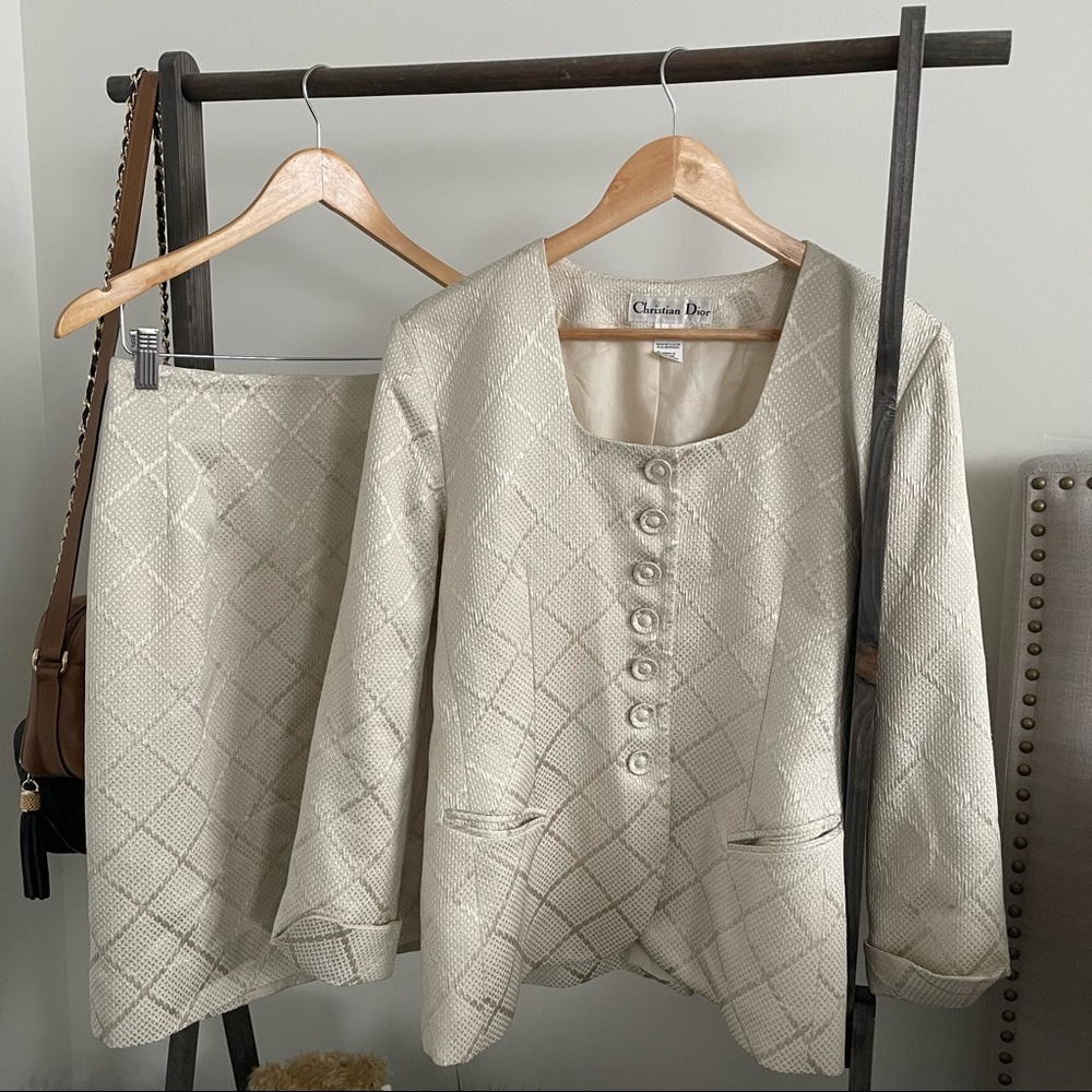 Christian DIOR Vintage 2 Piece Skirt Set